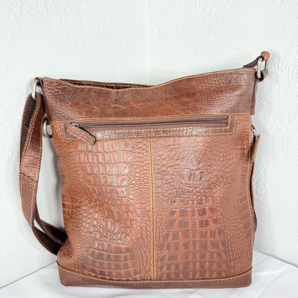 Jack‎ Georges brown Hornback Croco Crossbody Bag - Picture 4 of 4